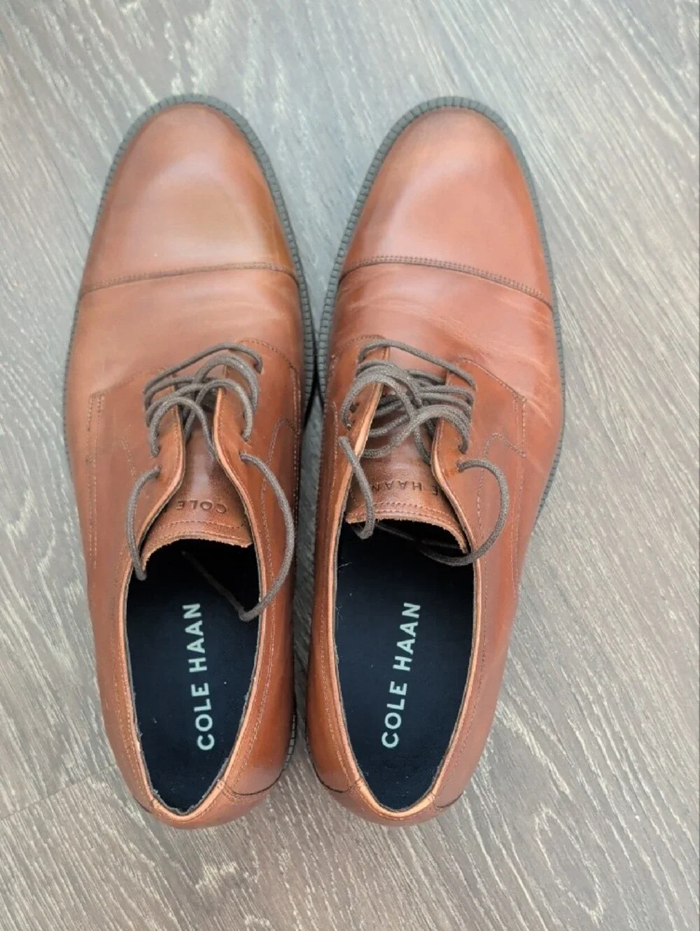 Cole Haan Brown Cap-Toe Derby Dress Shoes